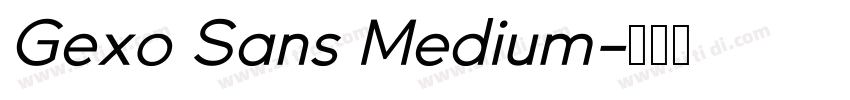 Gexo Sans Medium字体转换